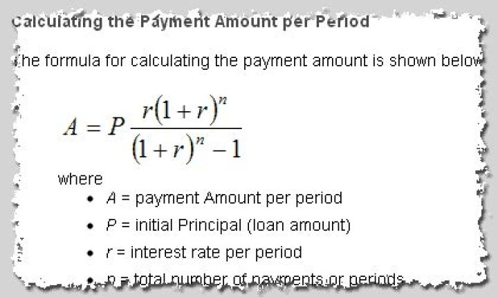 What is the loan payment formula
