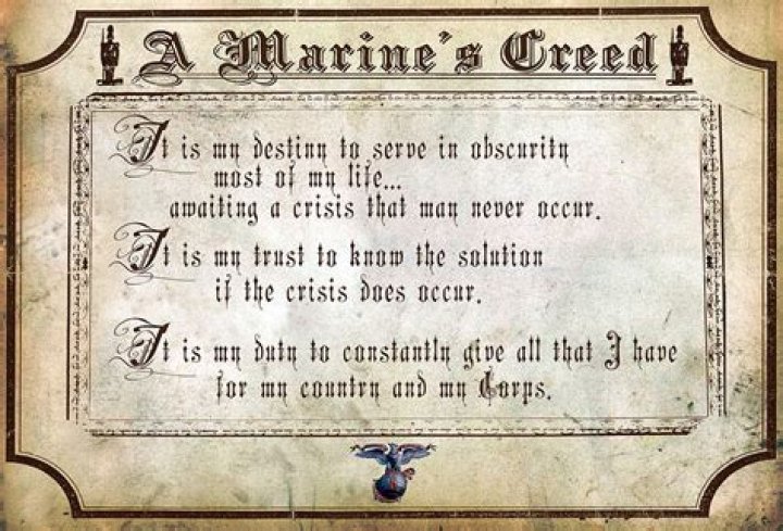 What is the Marines creed?