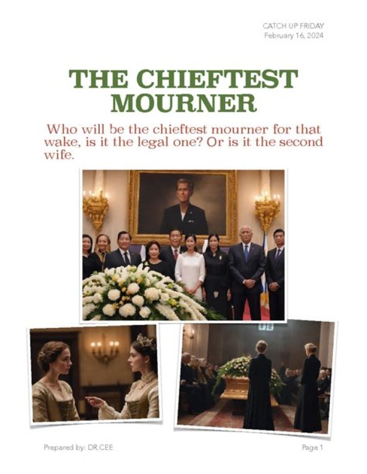 What is the moral lesson of the Chieftest mourner?