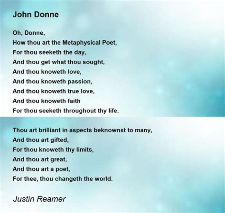 What is the theme of song by John Donne?