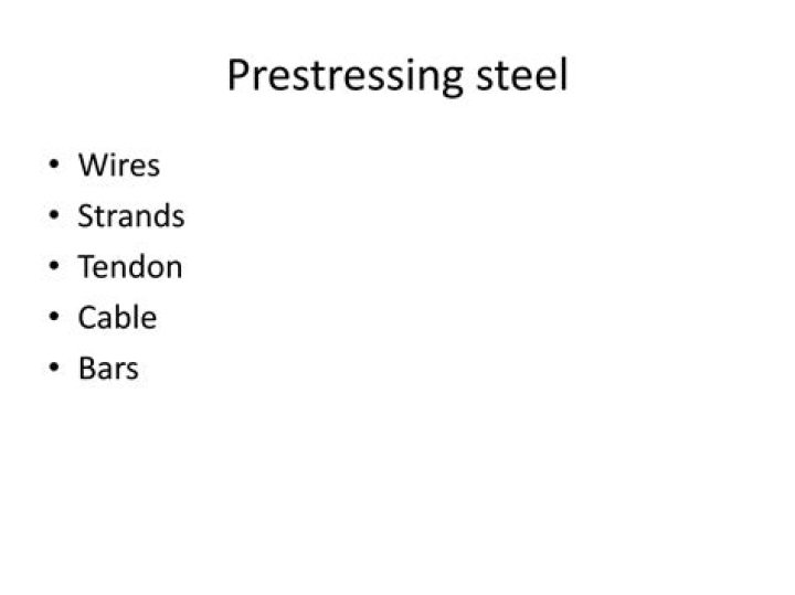 What is the usual strength of prestressing cable?