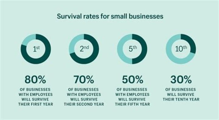 What percentage of small businesses are around after 10 years