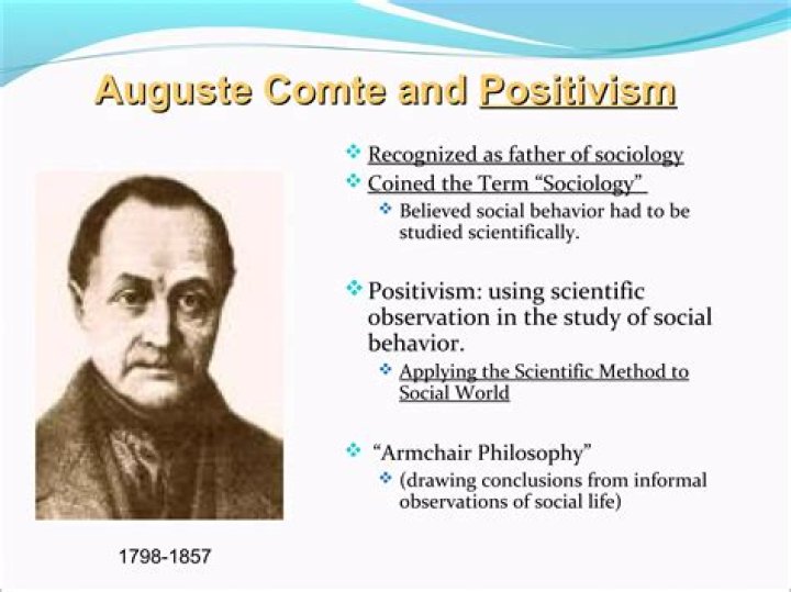 What was Auguste Comte main contribution to sociology?