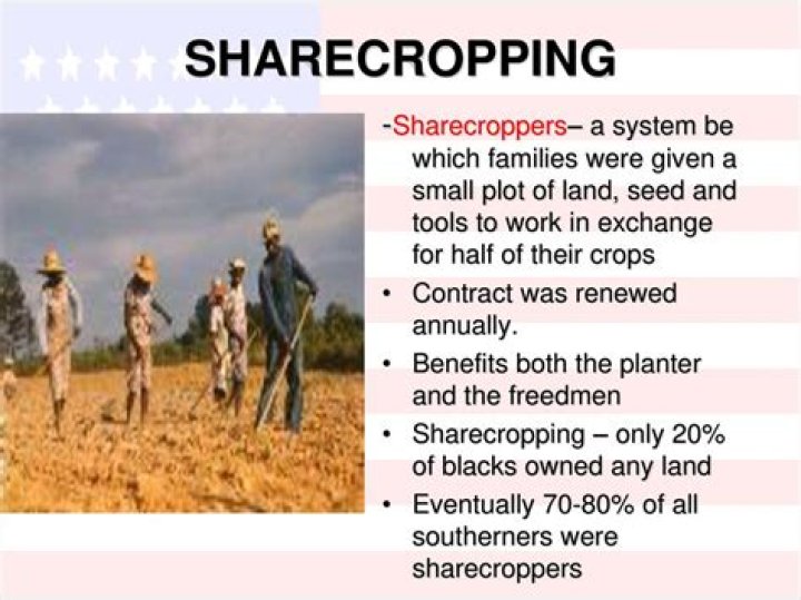 What was sharecropping system?