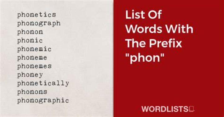 What words have Phon? | ContextResponse.com
