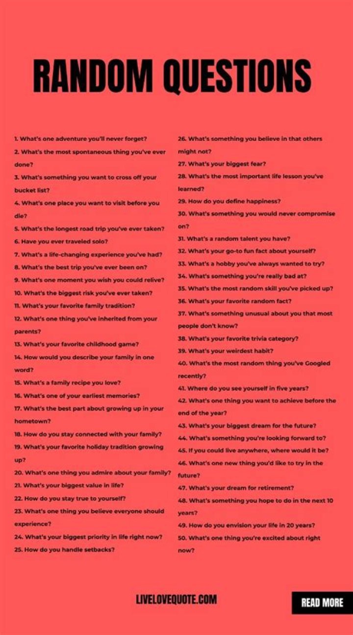 Whats the most random question