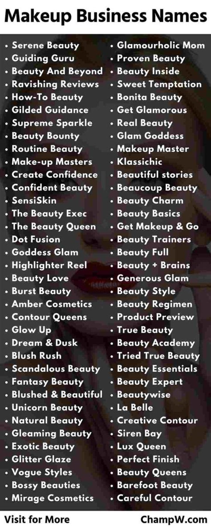 Which is the Best Makeup and beauty business name?