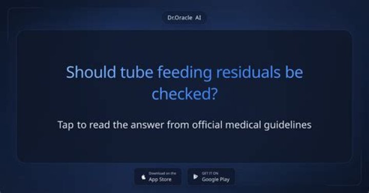 Why do you check residual on tube feed?